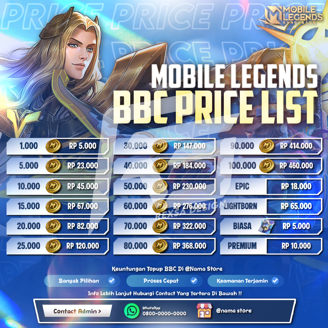 Pricelist BBC/Diamond